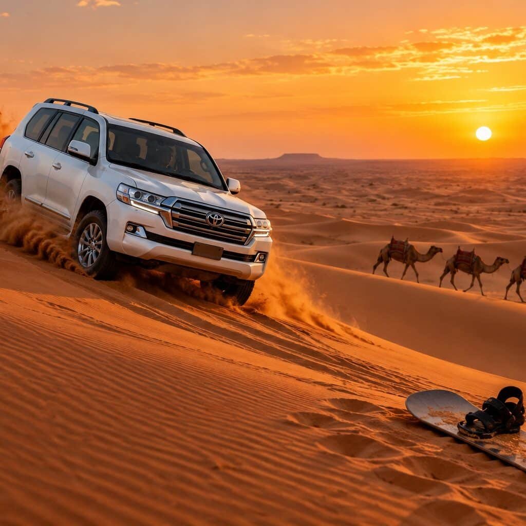 Private Dune Bashing, Camel Ride & Sandboarding