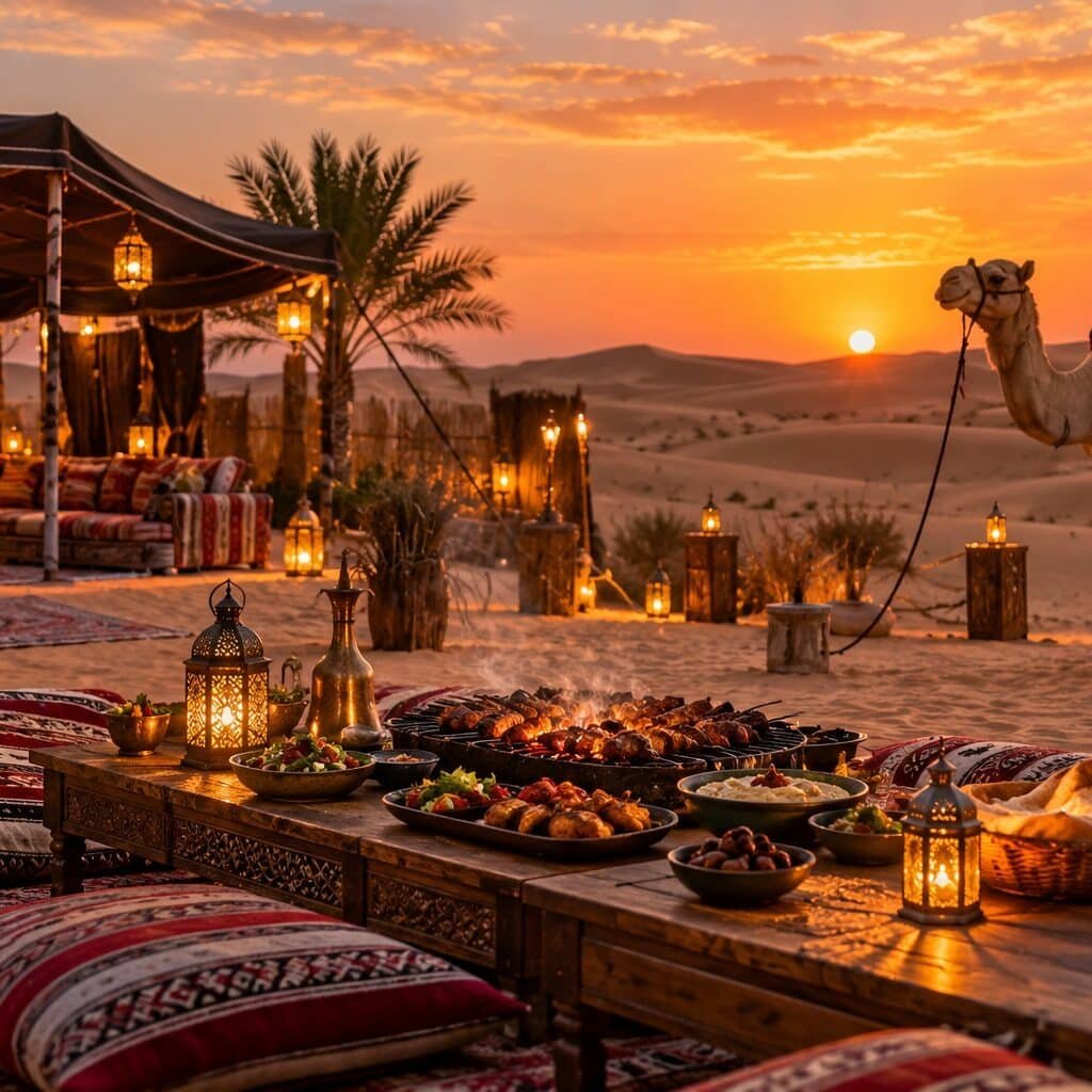 VIP Desert Safari with Camel ride BBQ Dinner