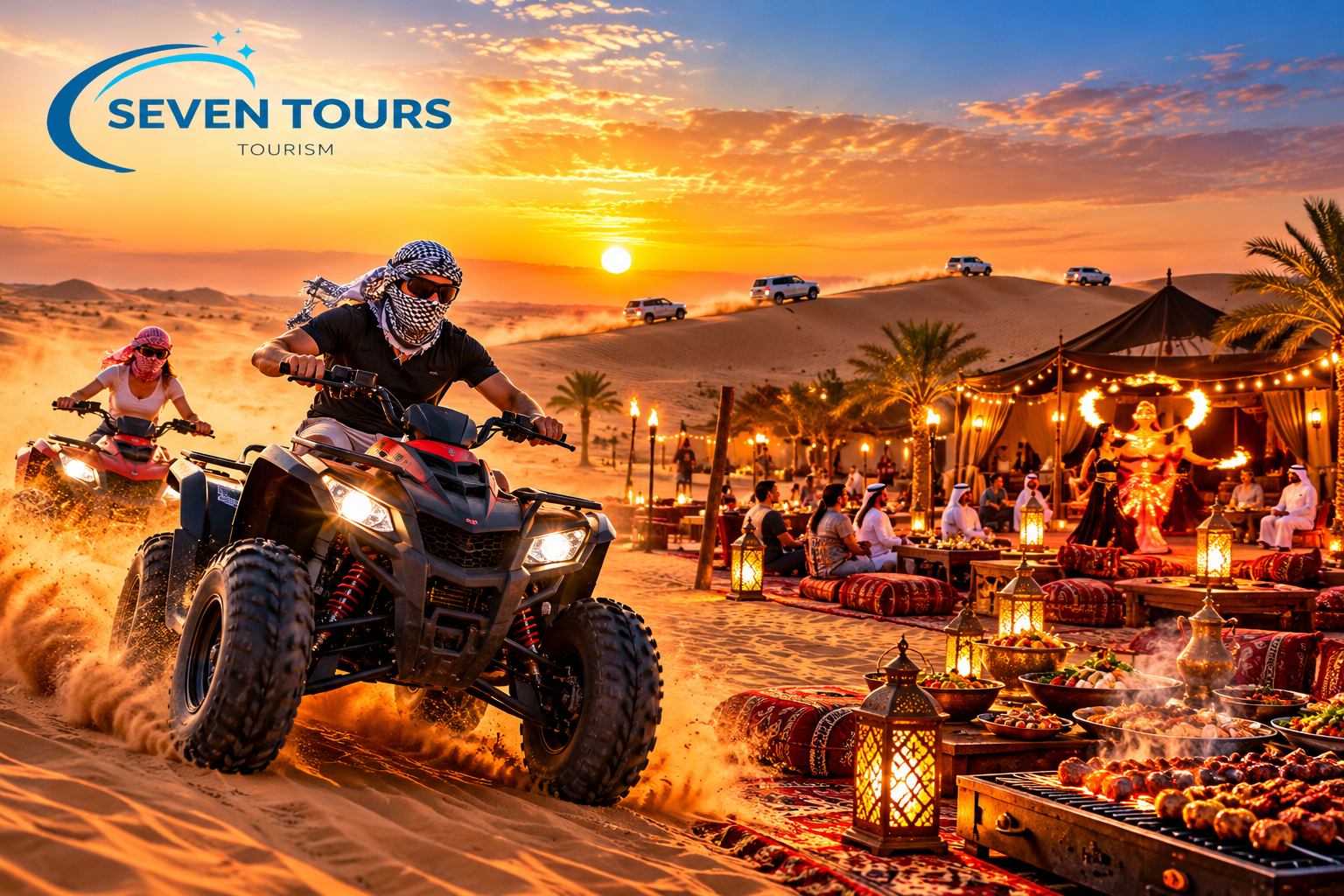Premium Desert Safari with Quad Bike & BBQ Dinner