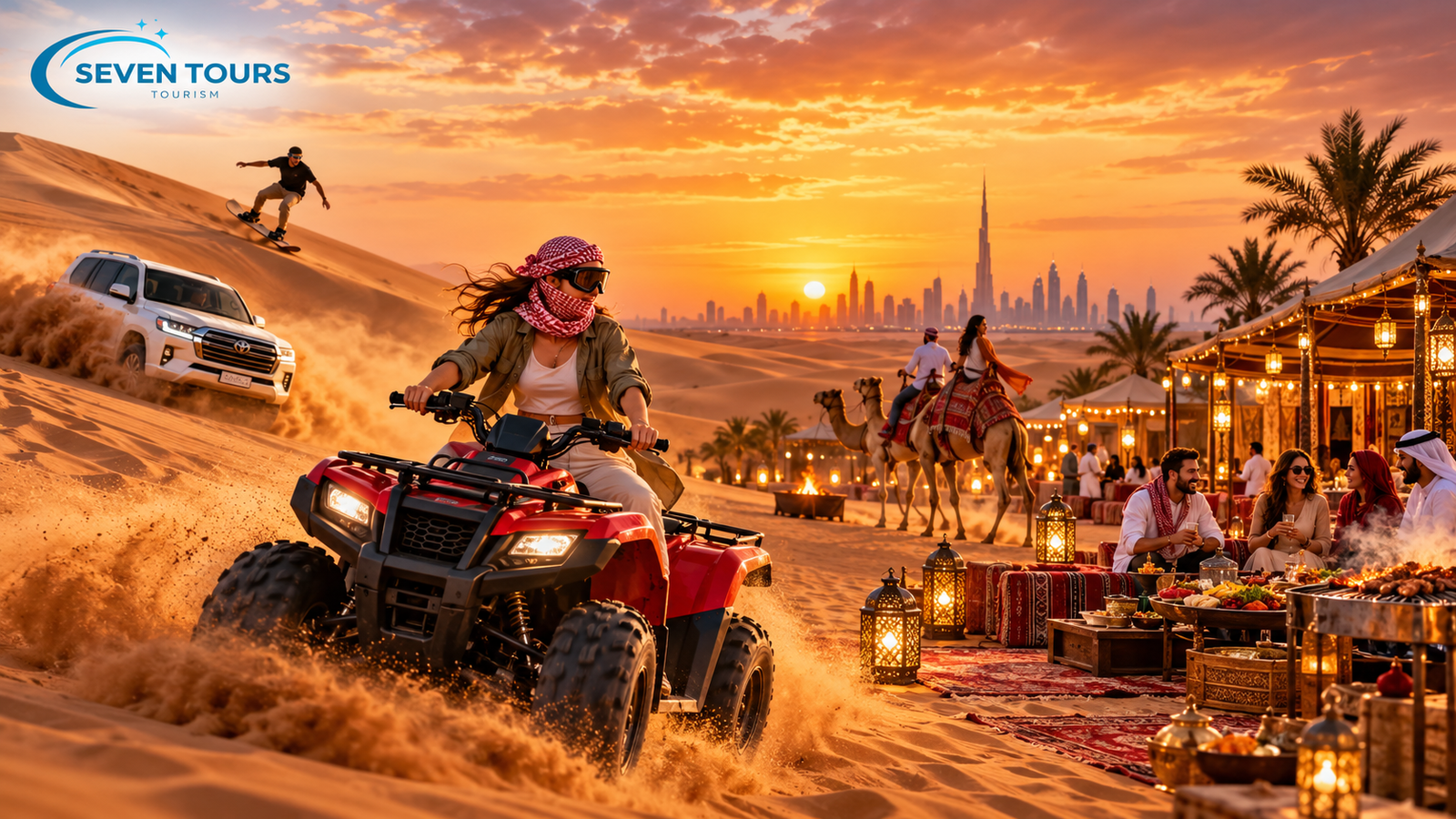 Evening Desert Safari with Quad Bike & BBQ Dinner